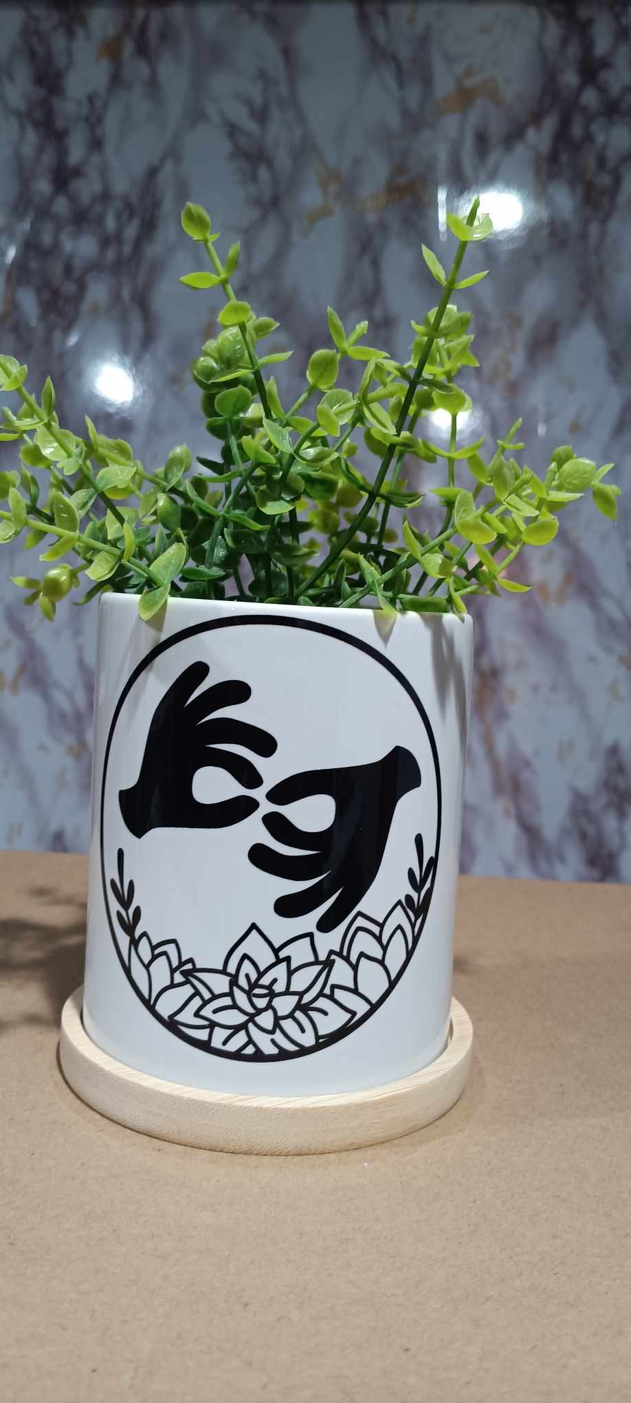 Asl Interpreter Mini Plant Pot